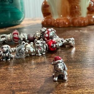 Pandora Dog with Santa Hat